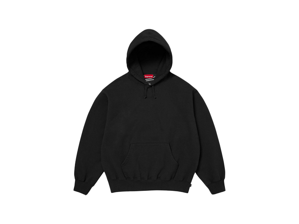 Supreme Satin Applique Hooded Sweatshirt Black