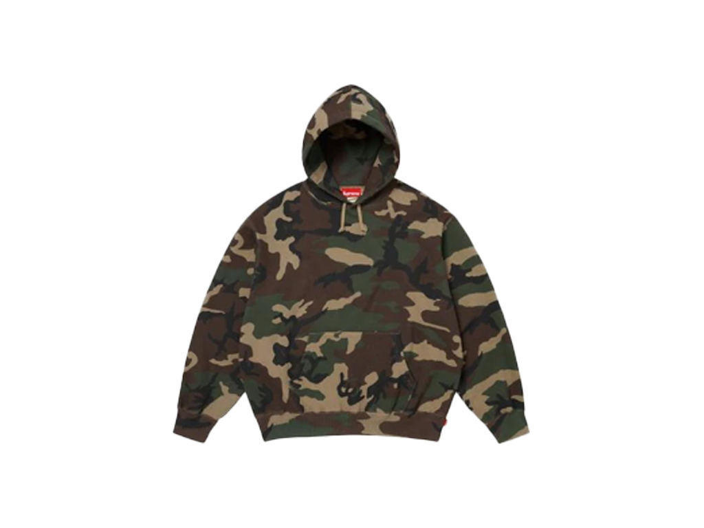 Supreme Satin Applique Hooded Sweatshirt Woodland Camo-Supreme-pikastore.cz