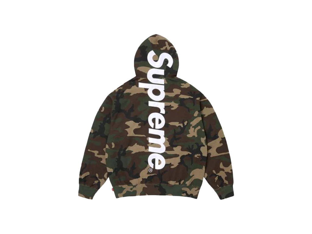 Supreme Satin Applique Hooded Sweatshirt Woodland Camo-Supreme-pikastore.cz