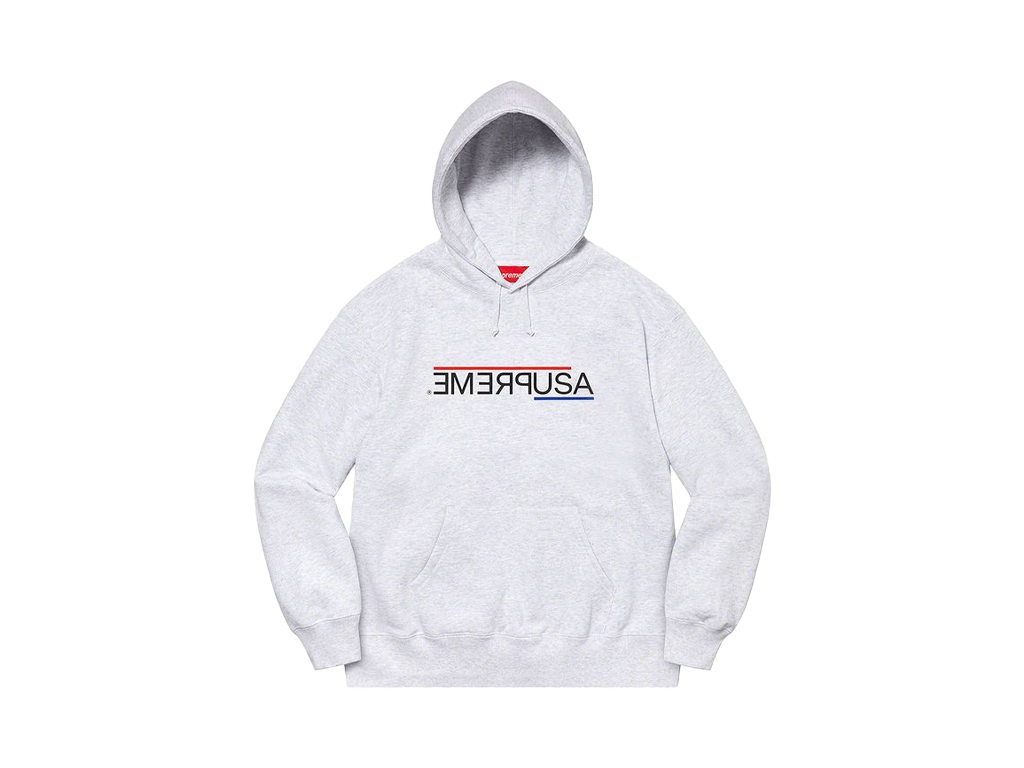 Supreme USA Hooded Sweatshirt Ash Grey-Supreme-pikastore.cz