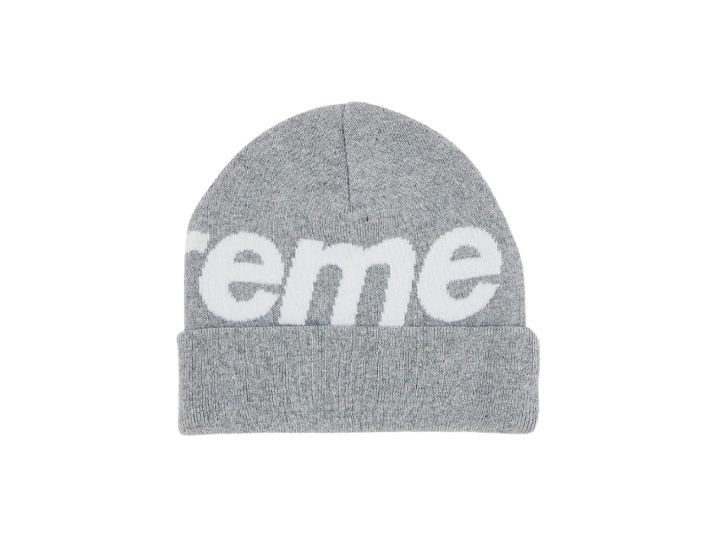 Supreme Big Logo Beanie (FW24) Ash Grey-Supreme-pikastore.cz