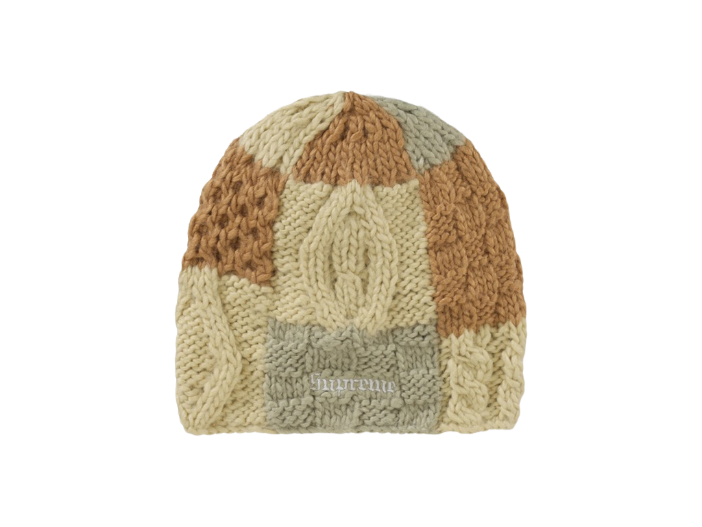 Supreme Block Knit Beanie Tan-Supreme-pikastore.cz