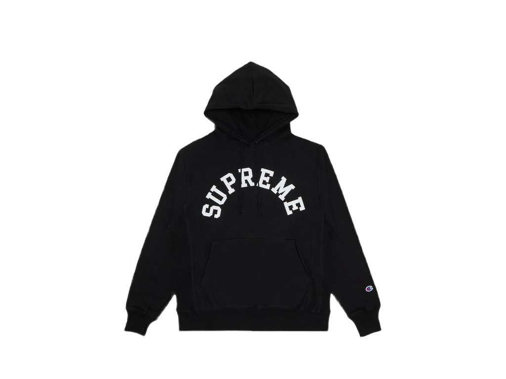 Supreme Champion Hooded Sweatshirt (SS25) Black-Supreme-pikastore.cz