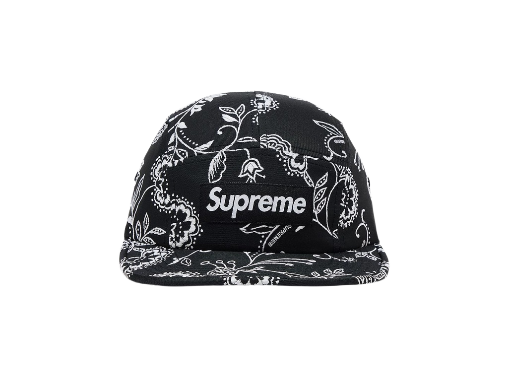 Supreme Floral Jacquard Camp Cap Black-Supreme-pikastore.cz