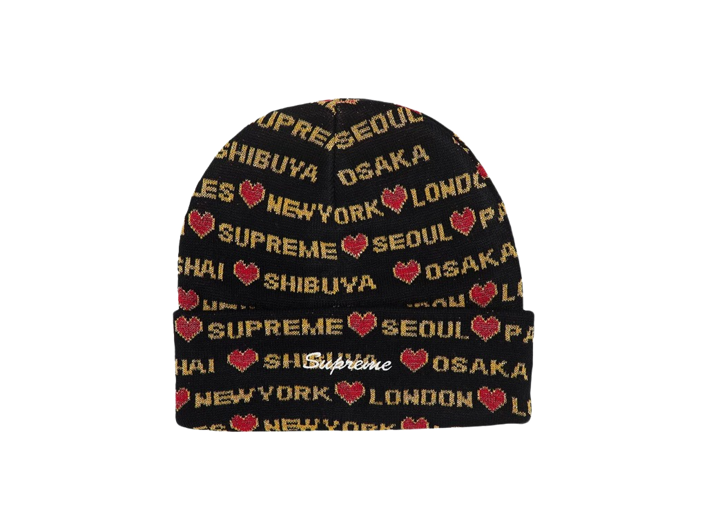 Supreme Hearts Beanie Black-Supreme-pikastore.cz