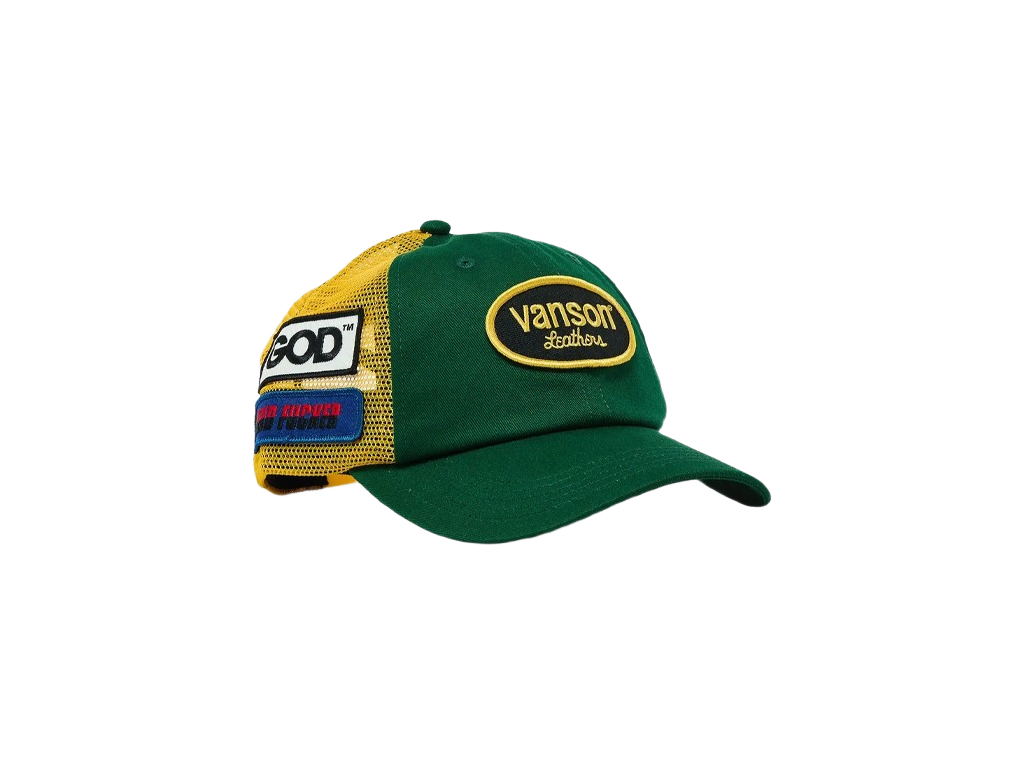 Supreme Hysteric Glamour Vanson Leather Mesh Back 6-Panel Green Cap-Supreme-pikastore.cz