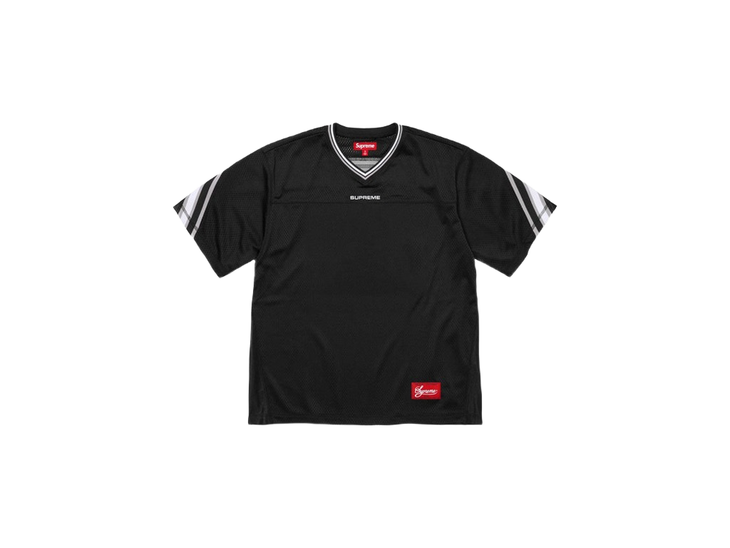 Supreme Jacquard Rib Football Jersey Black-Supreme-pikastore.cz