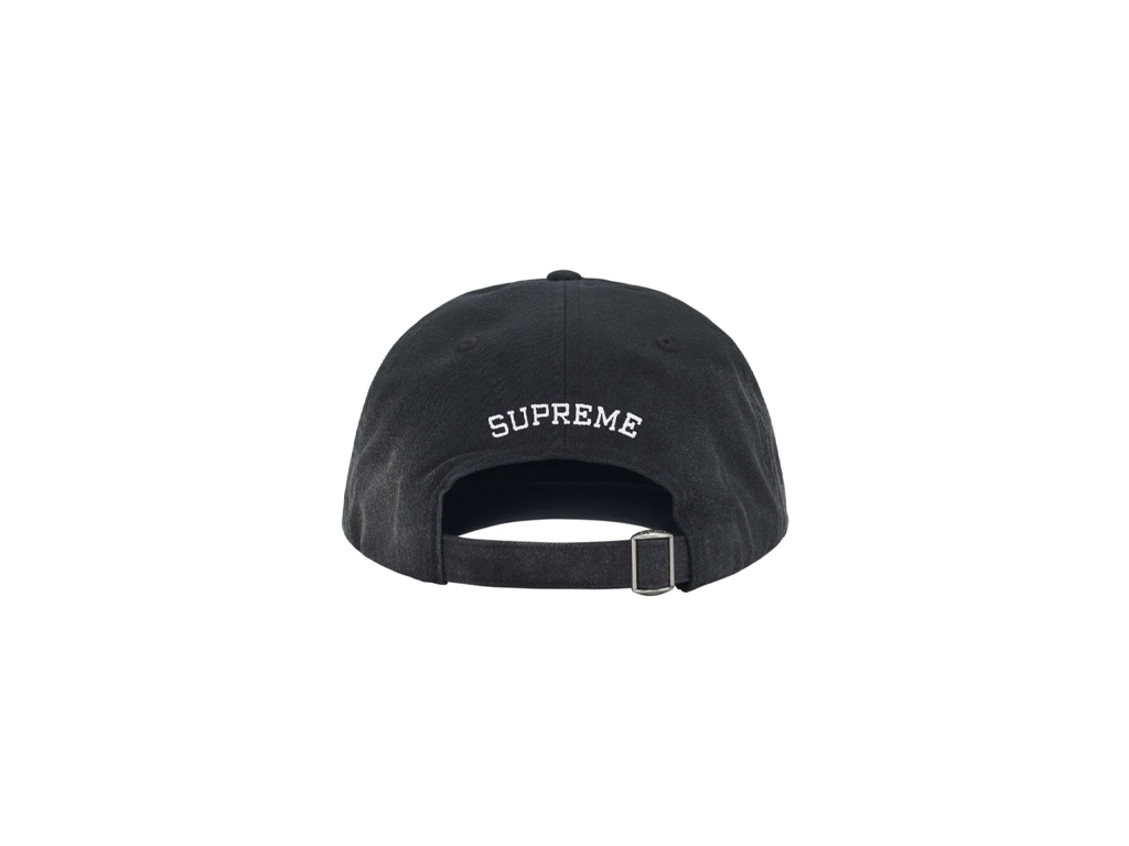 Supreme Leather Appliqué 6-Panel Black Supreme Leather Appliqué 6-Panel (SS25) - $60