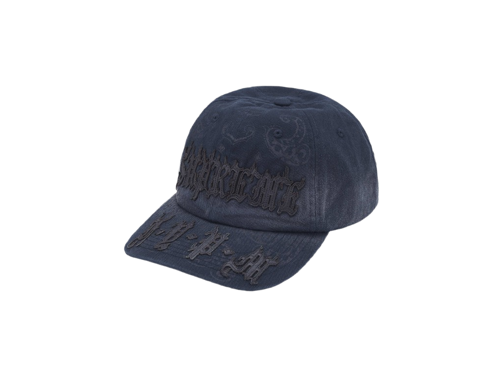 Supreme Leather Applique 6-Panel Navy-Supreme-pikastore.cz