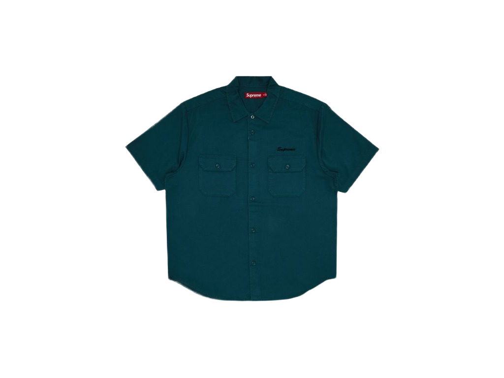 Supreme Rhinestone Pin Up S/S Work Shirt Green-Supreme-pikastore.cz