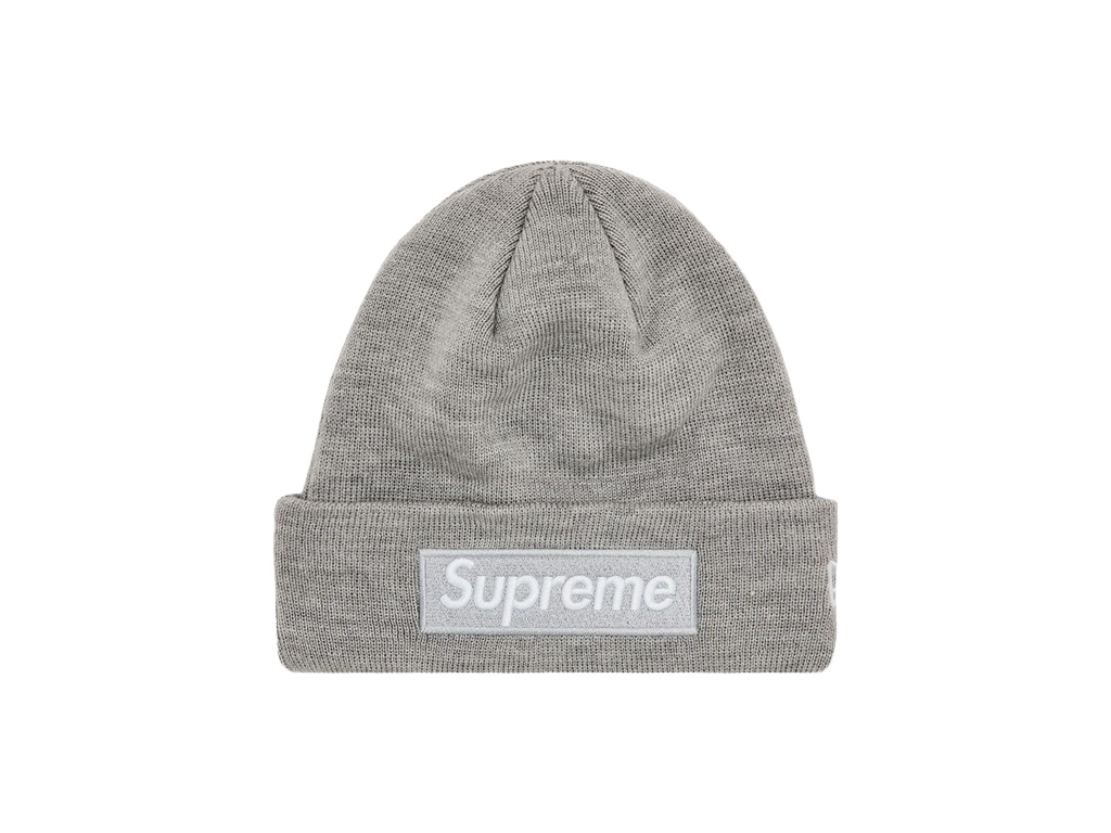 Supreme x New Era Box Logo Beanie Heather Grey-Supreme-pikastore.cz