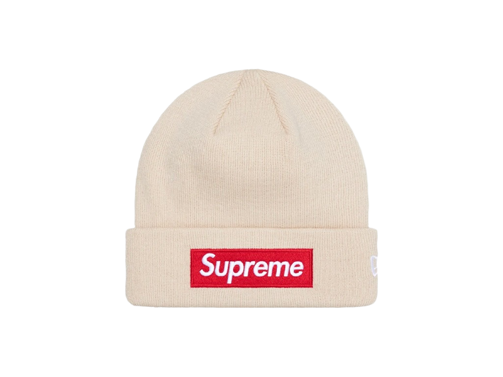 Supreme x New Era Box Logo Beanie Stone-Supreme-pikastore.cz