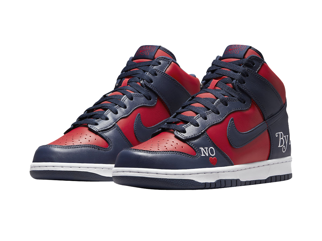 Supreme x Dunk High SB By Any Means - Red Navy-Nike-pikastore.cz