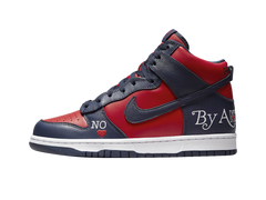 Nike Supreme x Dunk High SB By Any Means - Red Navy