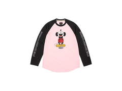 Supreme x Number (N)Ine x Mickey Mouse Raglan Long-Sleeve Top Pink