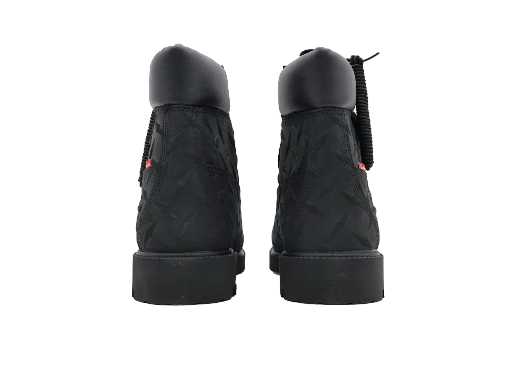Supreme x Timberland 6 Inch Premium Waterproof Boot Embossed Diamond Plate - Black – sko – foto 4 af 5