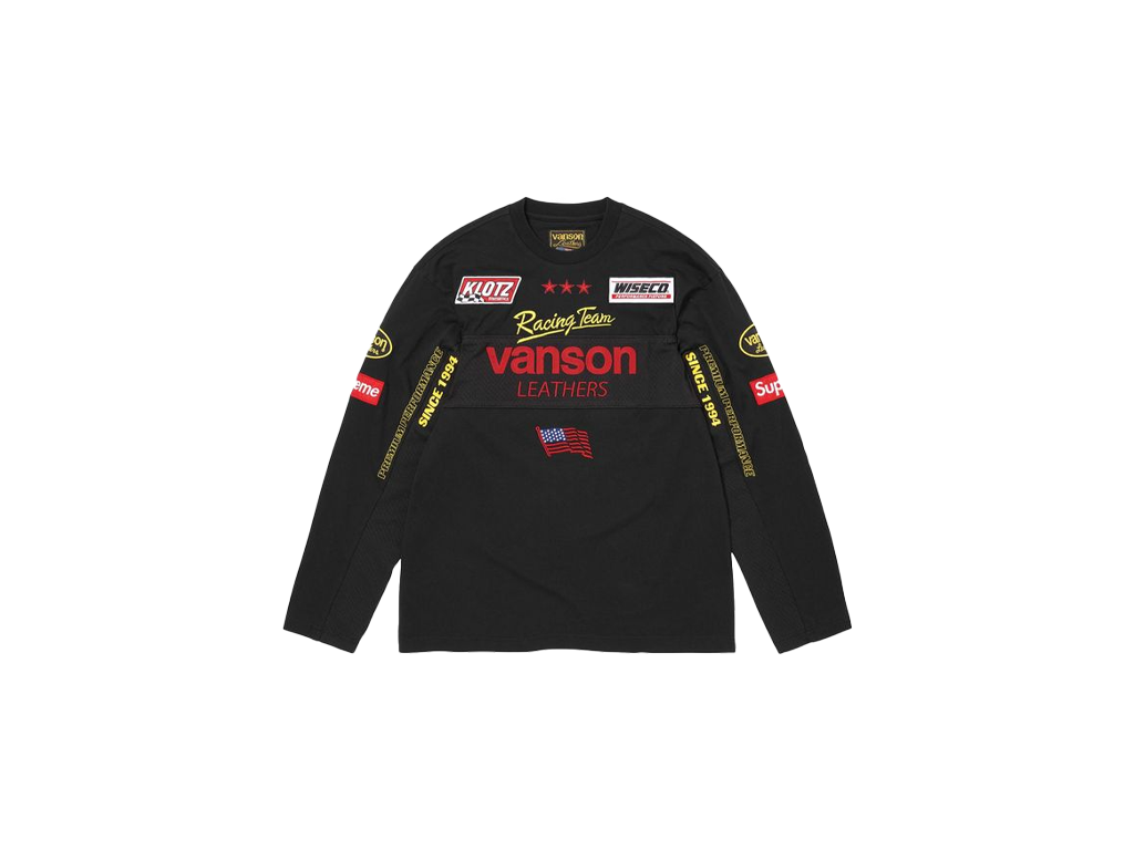 Supreme x Vanson Leathers Long-Sleeve Top Black
