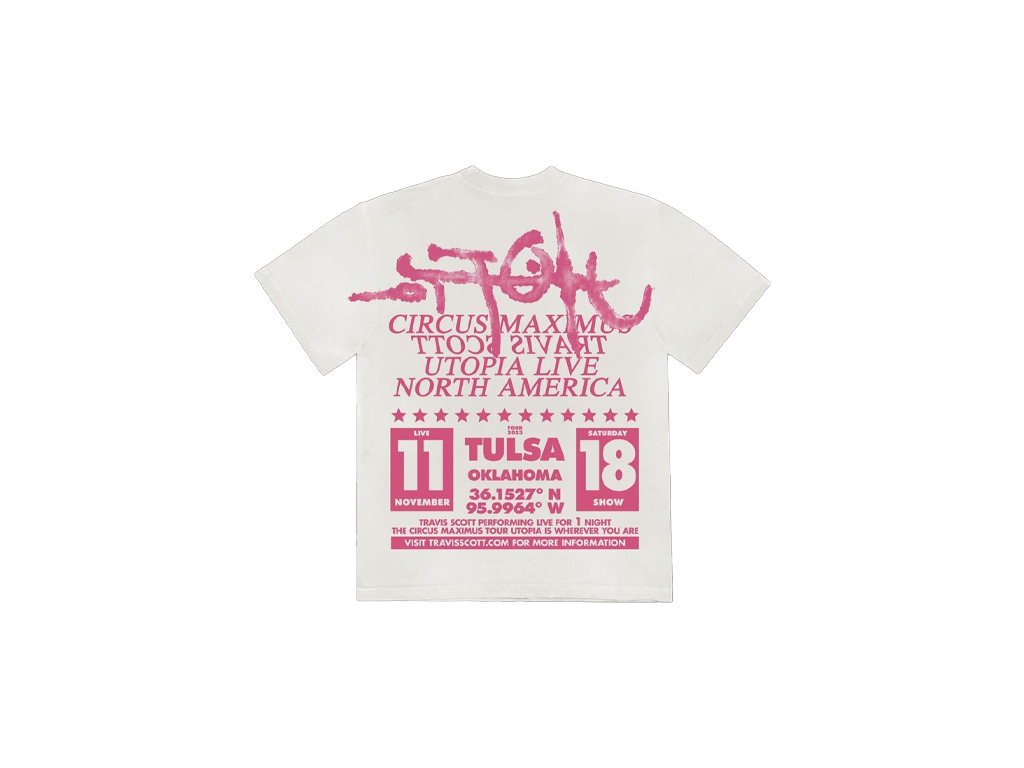 Travis Scott Utopia Is In Tulsa Tee White