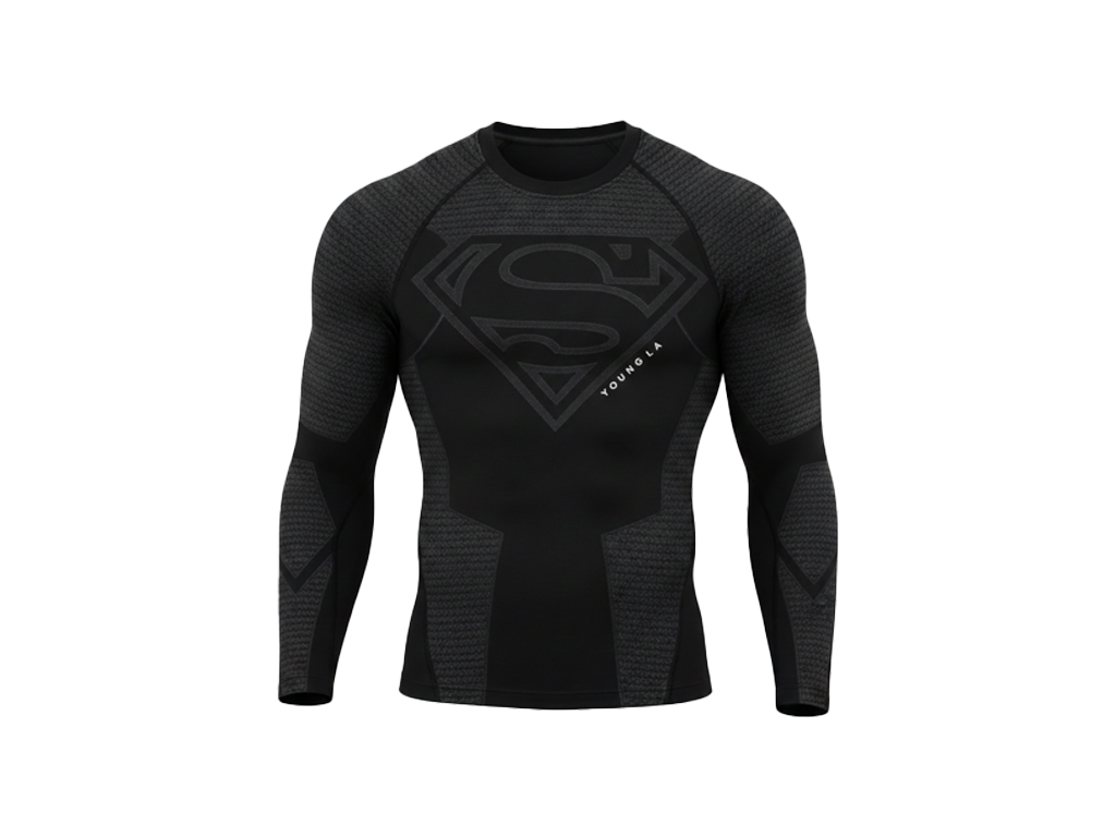 Young La YoungLA x Superman Compression L/S Tee Black-Young La-pikastore.cz