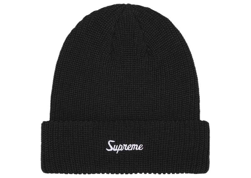 Supreme Loose Gauge Beanie (FW25) Black-Supreme-pikastore.cz