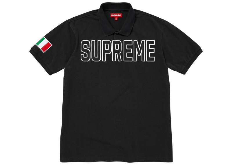 Supreme Twill Applique Polo Black-Supreme-pikastore.cz