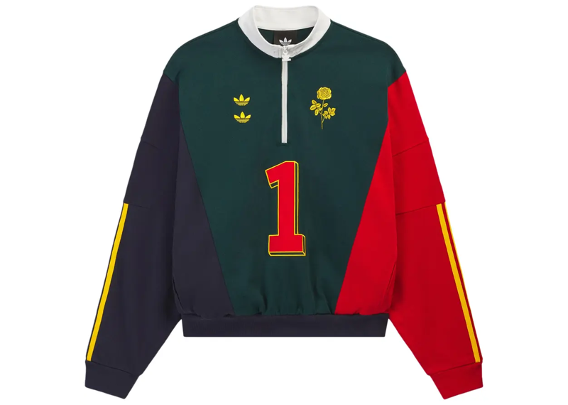 Adidas x Willy Chavarria Watsonville Quarter Zip Aurora Ivy/Legend Ink/Better Scarlet