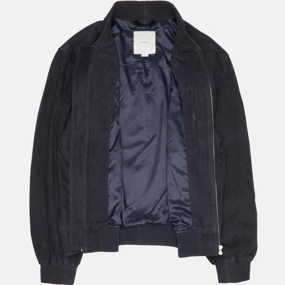 Calvin Klein Leather blouson Blue – Bekleidung – Foto 5 von 6