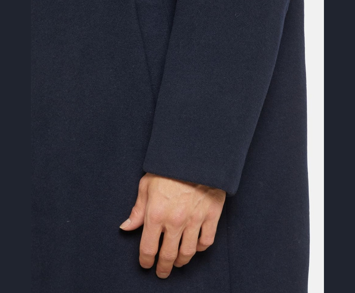 Calvin Klein Wool-blend coat Blue – bunda – fotka 3 z 6