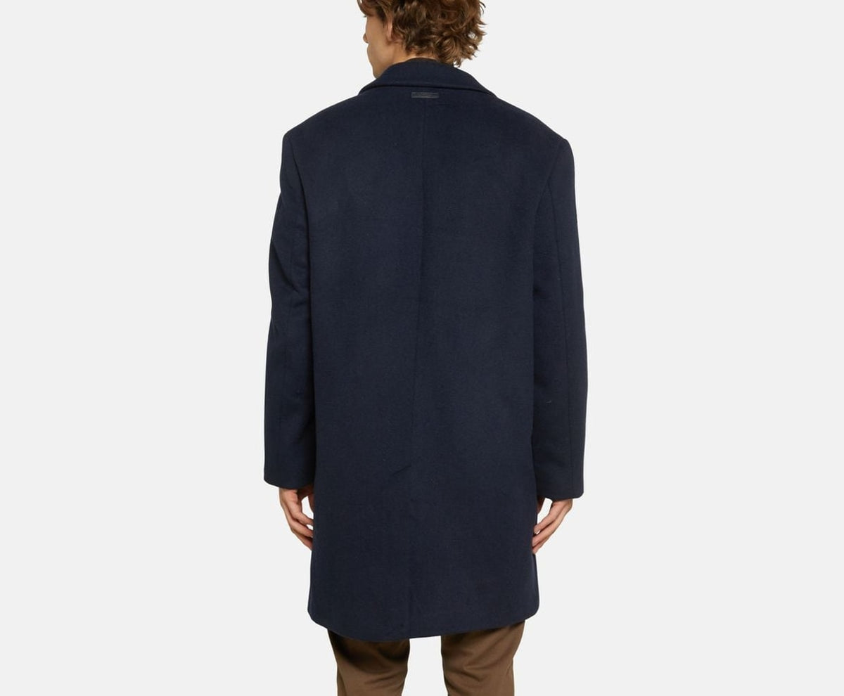 Calvin Klein Wool-blend coat Blue – bunda – fotka 4 z 6