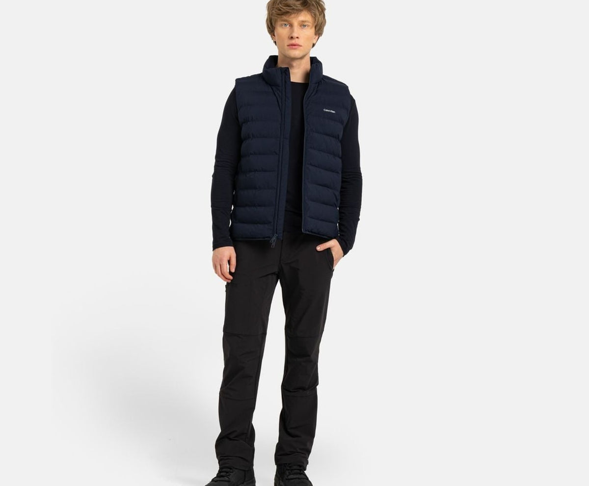 Calvin Klein Quilted gilet Dark Blue – bunda – fotka 6 z 6