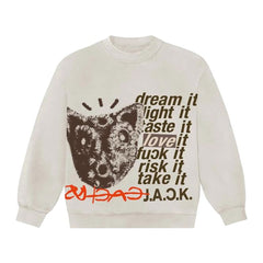Travis Scott D.L.T.L.F.R.T. Crewneck Cream