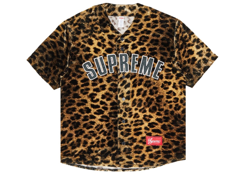 Supreme Velvet Baseball Jersey Leopard-Supreme-pikastore.cz