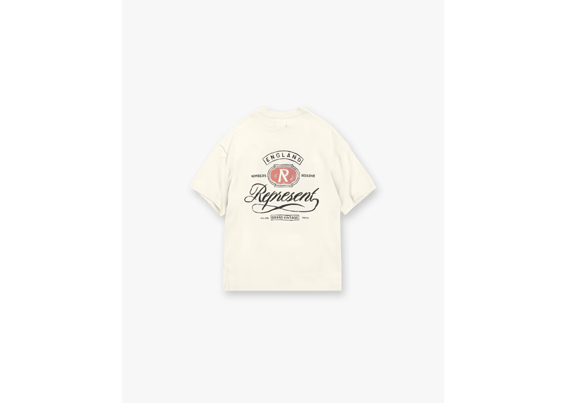 Represent Grand Vintage Hand Drawn T-Shirt Aged White-Represent-pikastore.cz