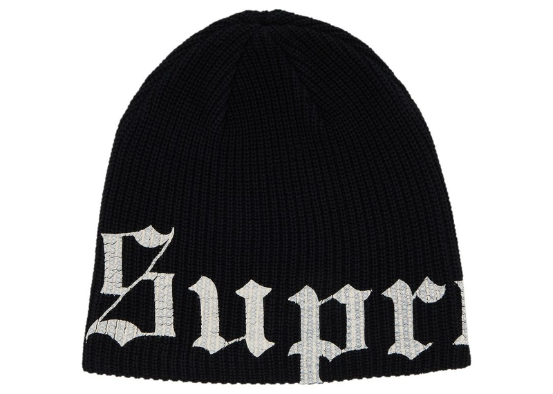 Supreme Old English Printed Beanie Black-Supreme-pikastore.cz