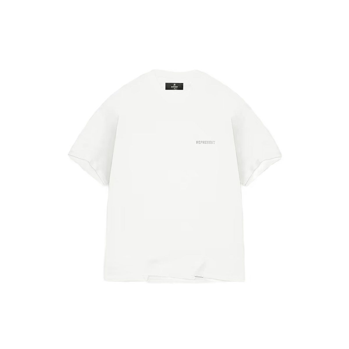 Represent Block Logo T-Shirt Flat White-Represent-pikastore.cz