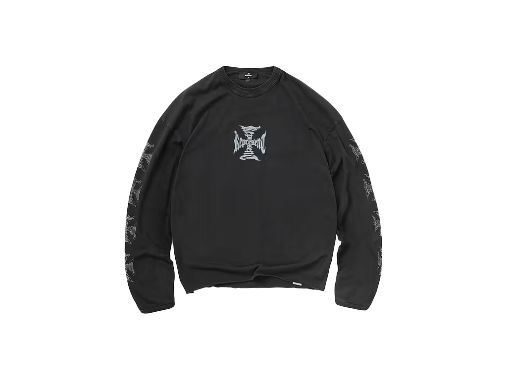 Represent MH Long Sleeve T-Shirt Faded Black-Represent-pikastore.cz