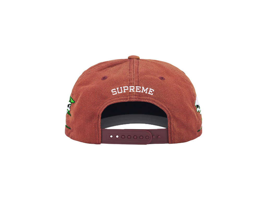 Supreme Skulls Spellout 6-Panel Rust – čepice – fotka 3 z 3