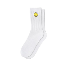 Capkov Embroidery Socks White Stabo