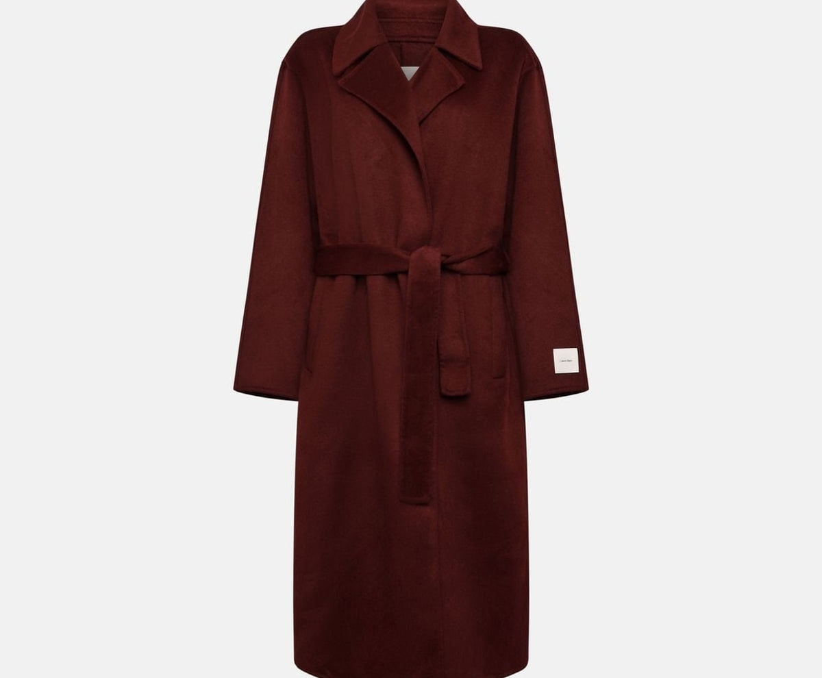 Calvin Klein Wool-blend coat Red – ruházat, piros