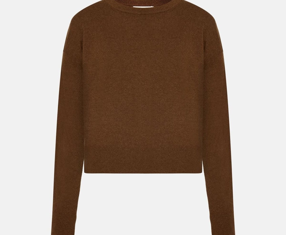 Calvin Klein Cashmere pullover Espresso Style Brown – ropa, marrón