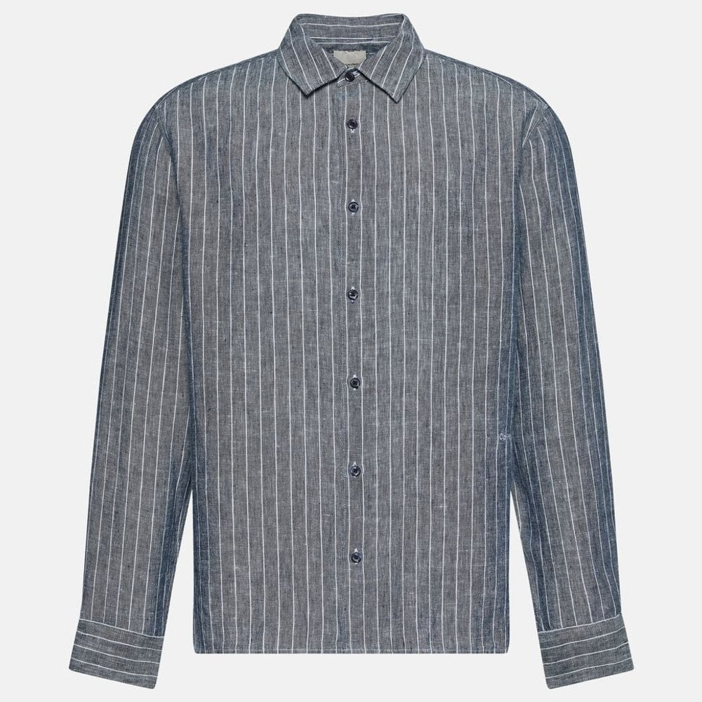 Calvin Klein Linen shirt Blue – Bekleidung, blau
