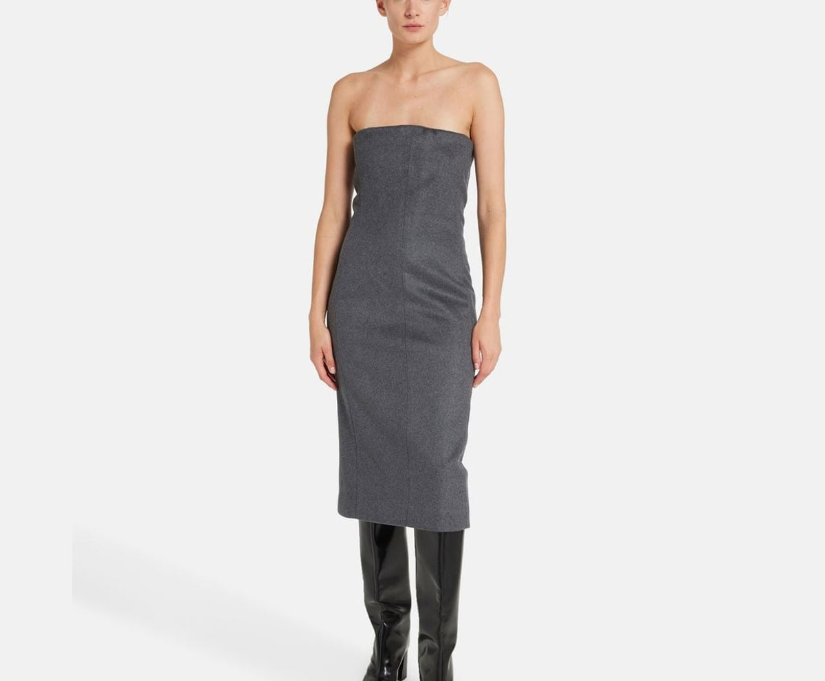 Calvin Klein Bandeau dress Grey – kläder, grå