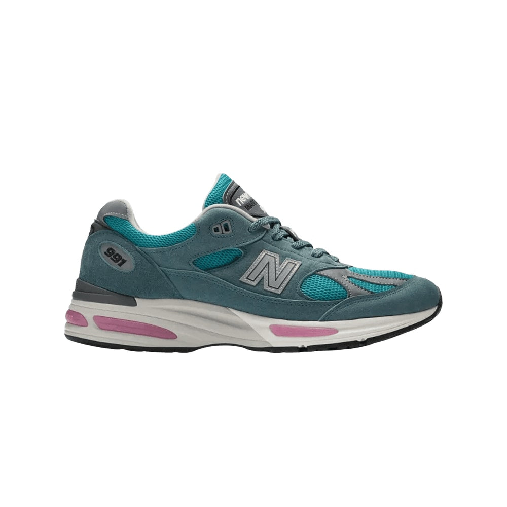 New Balance 991v2 Made In UK Porcelain Green – cipő, kék