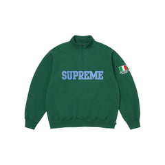 Supreme Shop Flag Half Zip Pullover Dark Green Milan