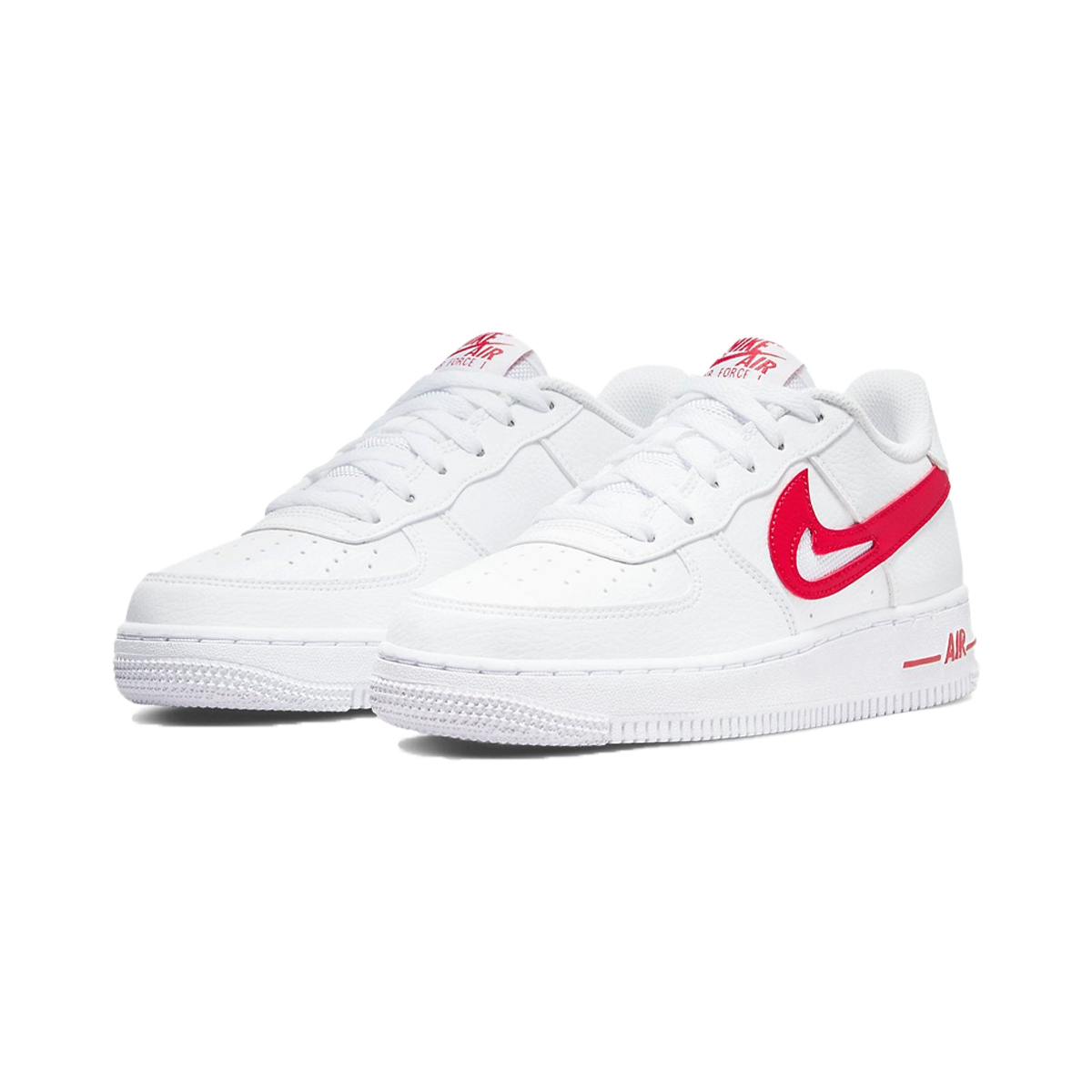 Nike Air Force 1 GS Cut-Out Swoosh - White University Red-Nike-pikastore.cz